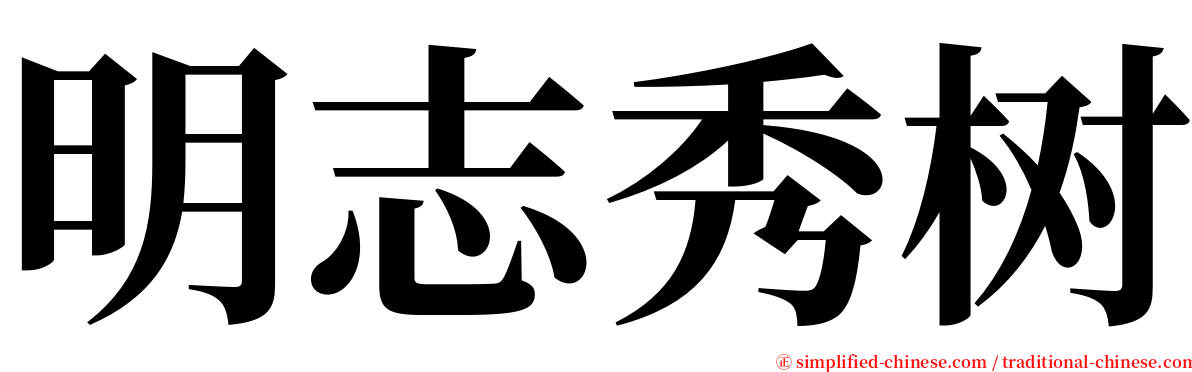 明志秀树 serif font