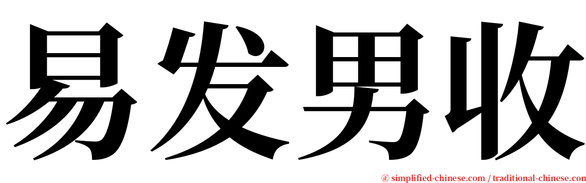 易发男收 serif font