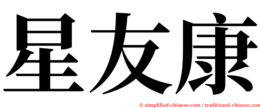 星友康 serif font