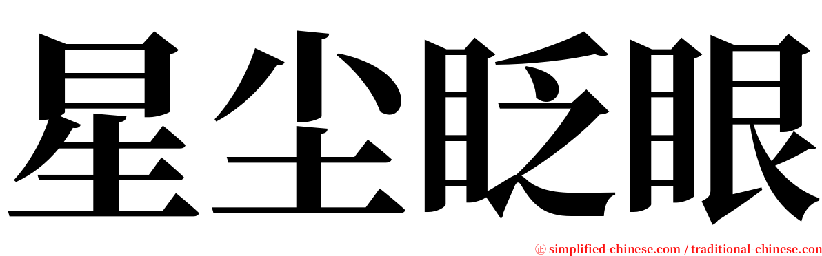 星尘眨眼 serif font