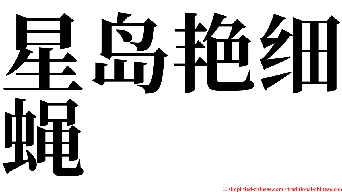 星岛艳细蝇 serif font