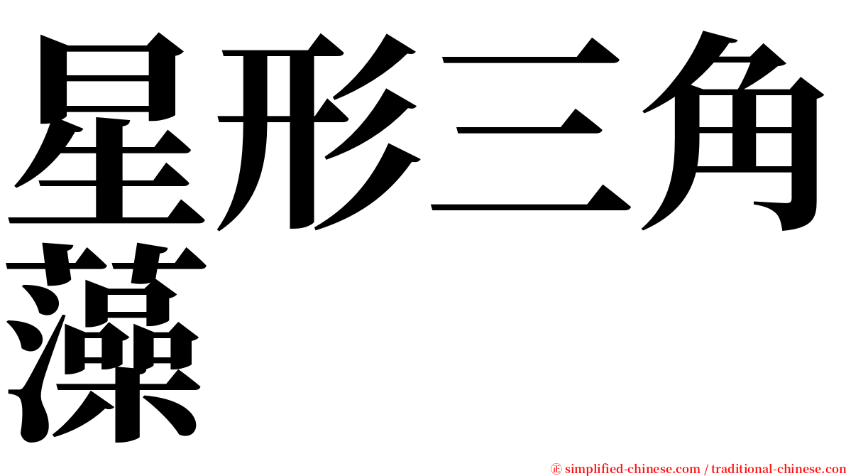 星形三角藻 serif font