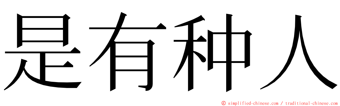 是有种人 ming font