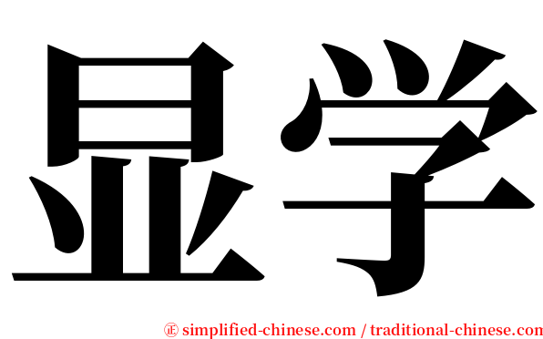 显学 serif font