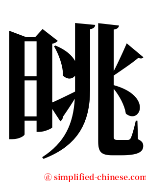 晀 serif font