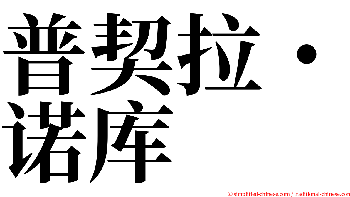 普契拉・诺库 serif font