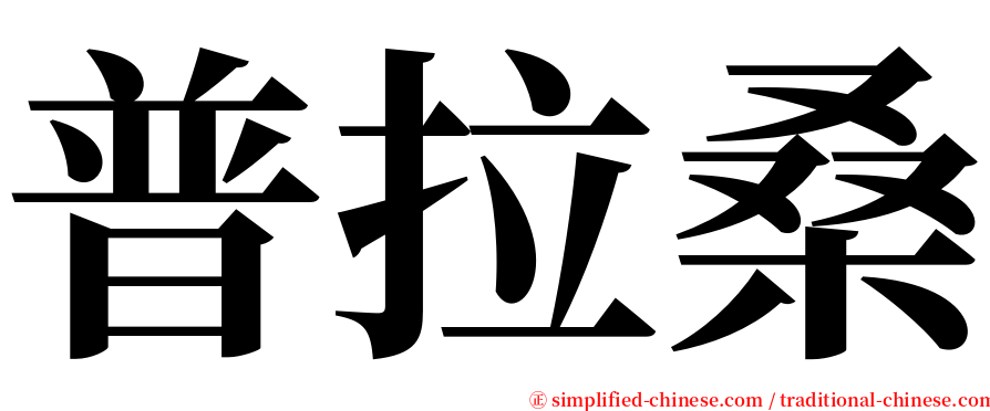 普拉桑 serif font