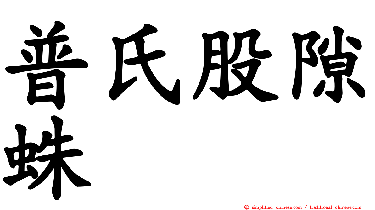 普氏股隙蛛