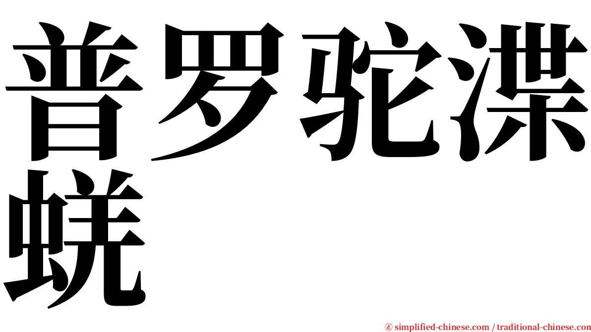 普罗驼渫蜣 serif font