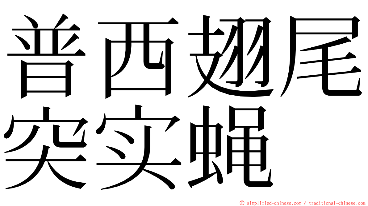 普西翅尾突实蝇 ming font