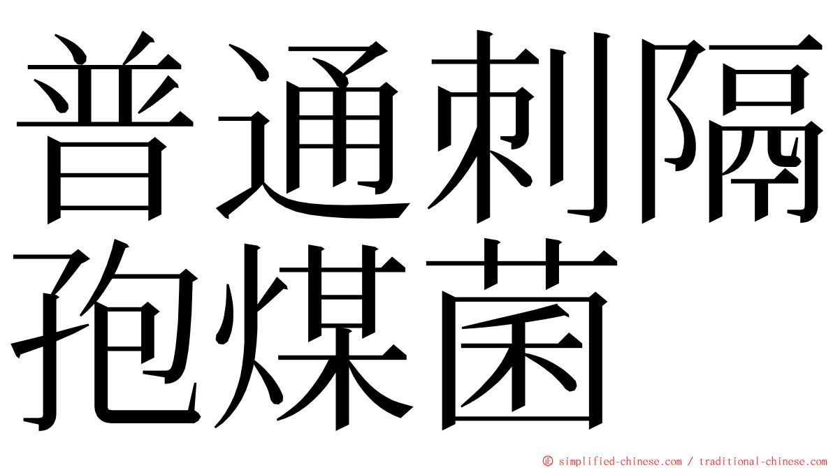 普通刺隔孢煤菌 ming font