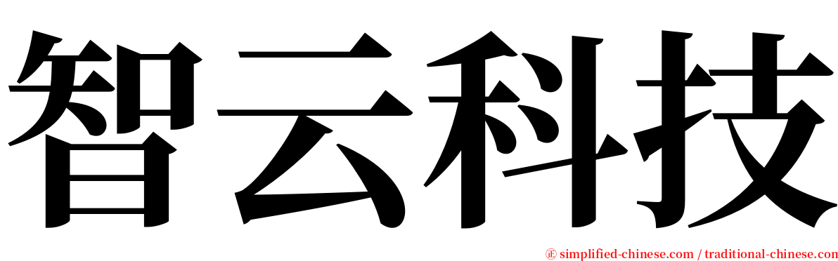 智云科技 serif font