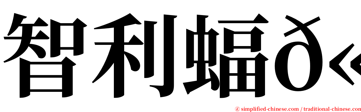 智利蝠𫚉 serif font