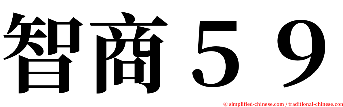 智商５９ serif font