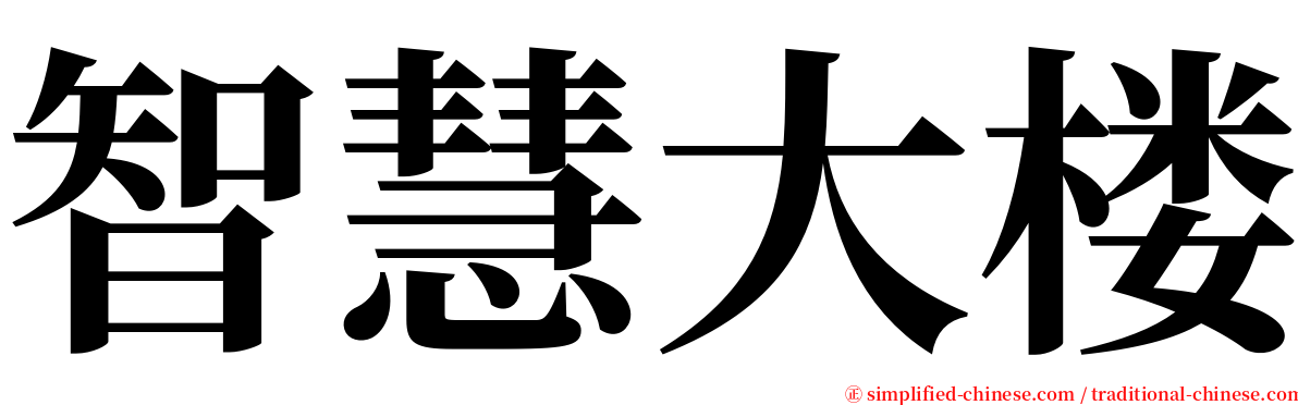 智慧大楼 serif font