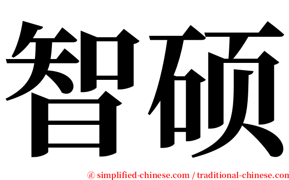 智硕 serif font