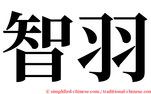 智羽 serif font