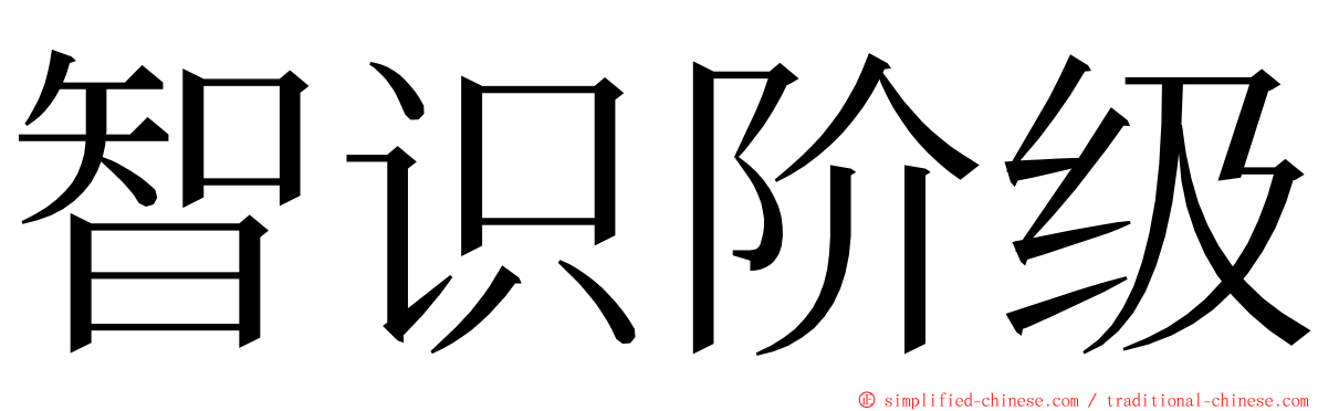 智识阶级 ming font