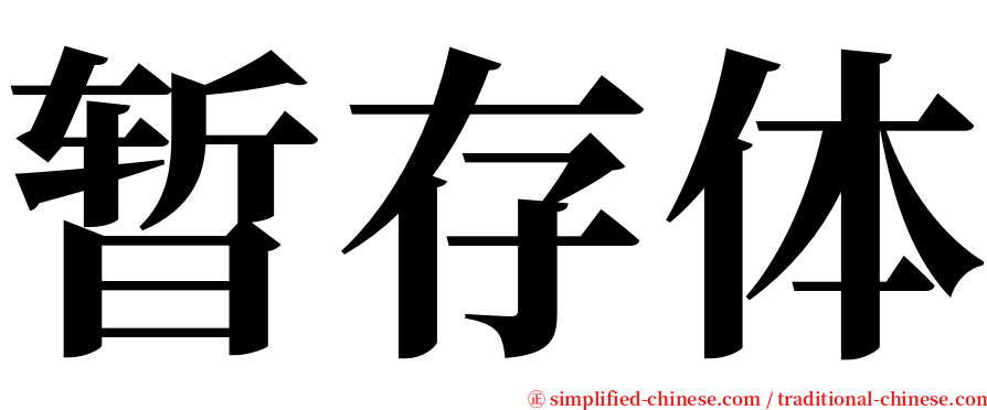 暂存体 serif font