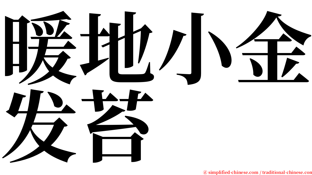 暖地小金发苔 serif font