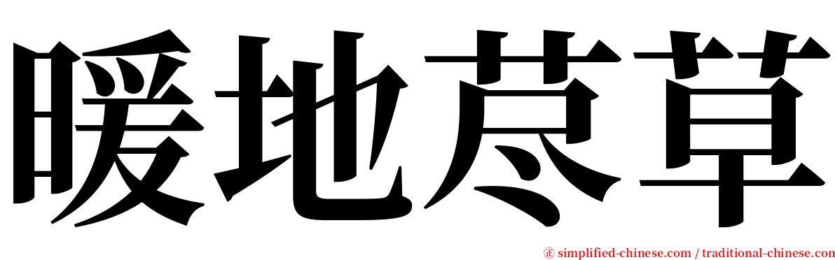 暖地荩草 serif font