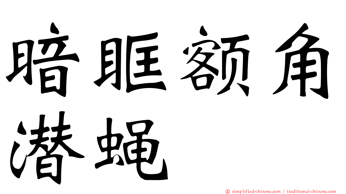 暗眶额角潜蝇