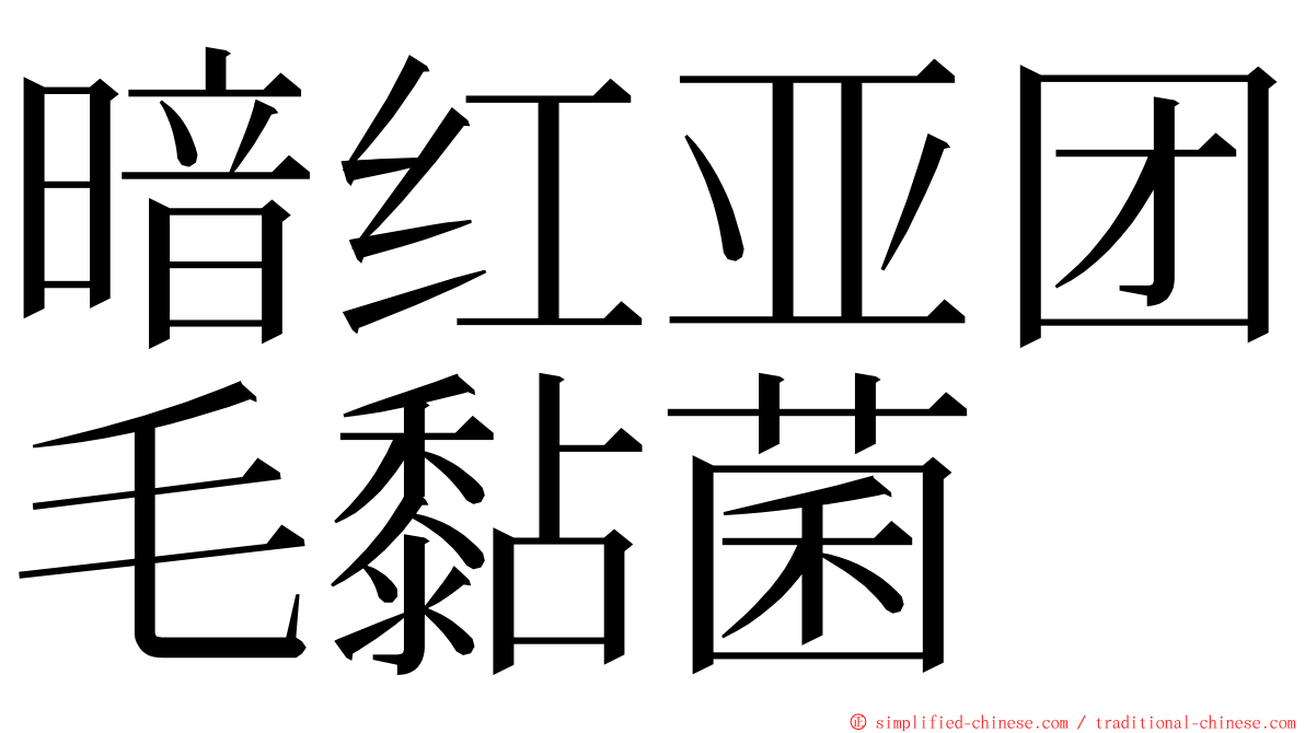 暗红亚团毛黏菌 ming font