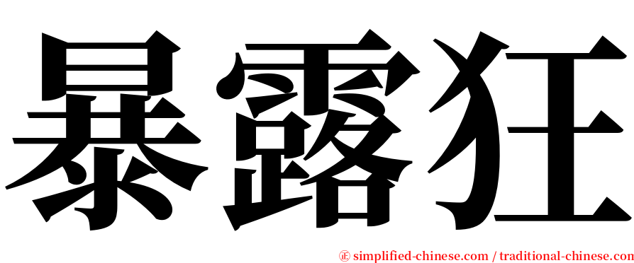 暴露狂 serif font