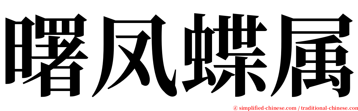 曙凤蝶属 serif font