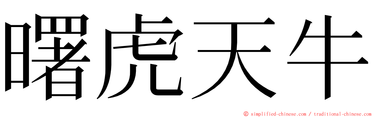 曙虎天牛 ming font