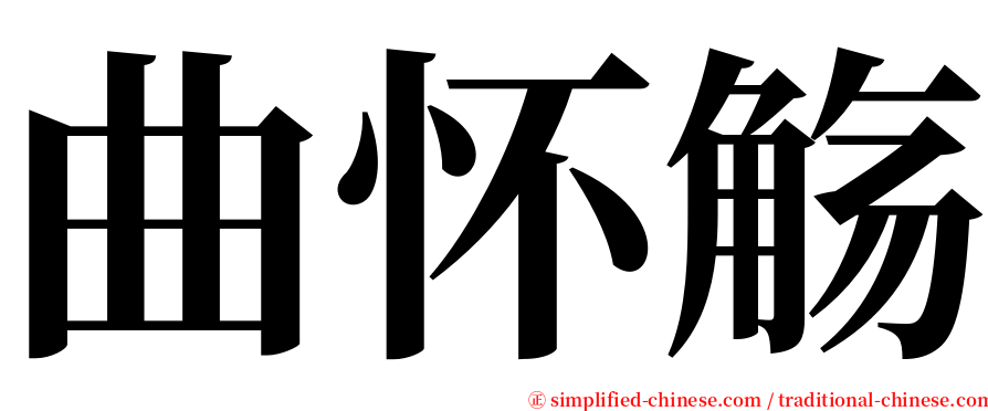 曲怀觞 serif font