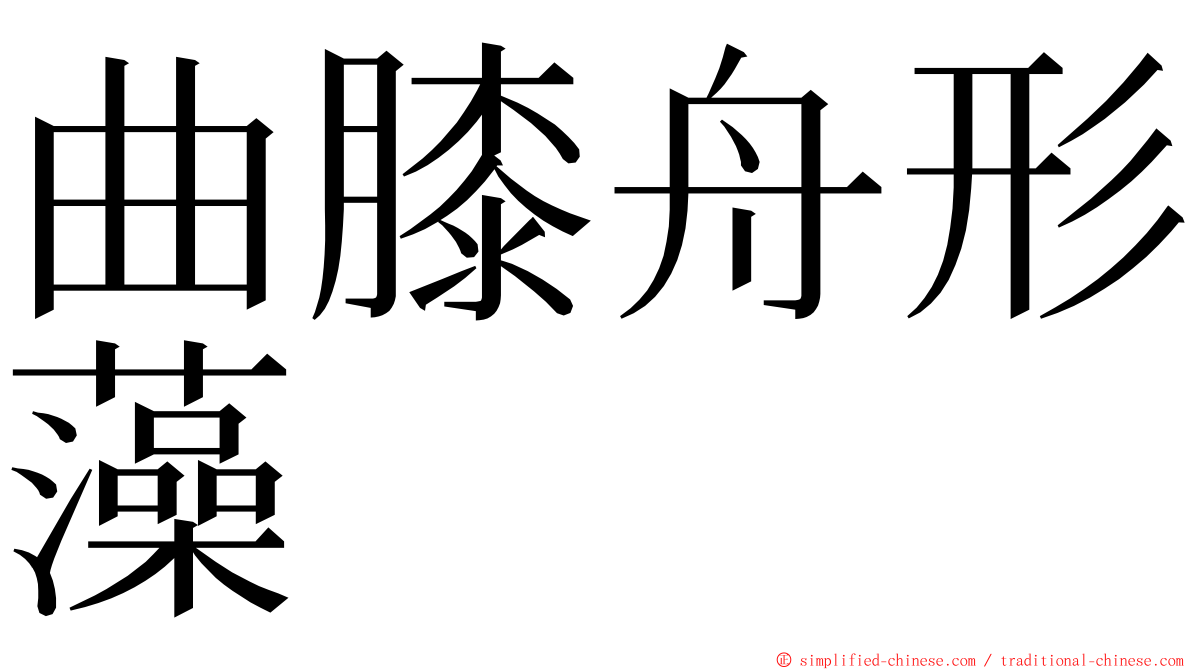 曲膝舟形藻 ming font