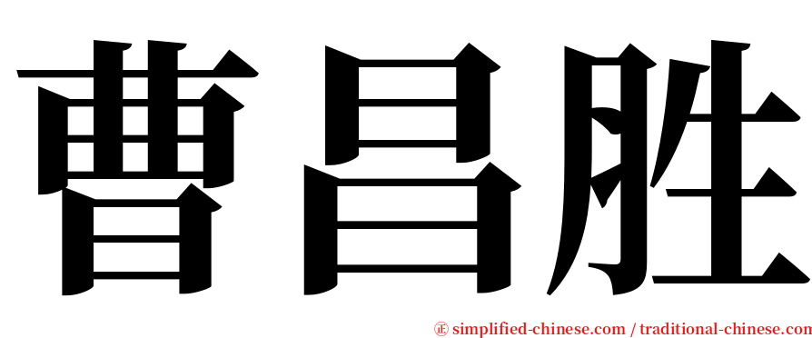 曹昌胜 serif font