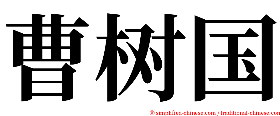 曹树国 serif font