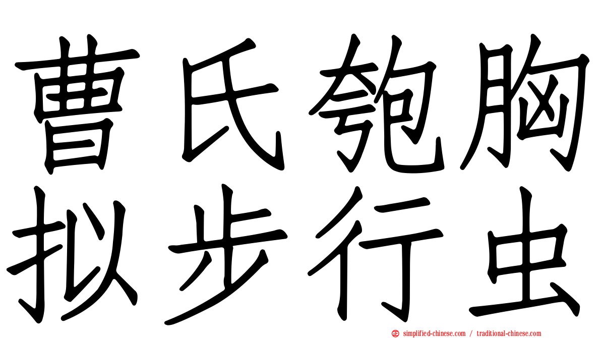 曹氏匏胸拟步行虫