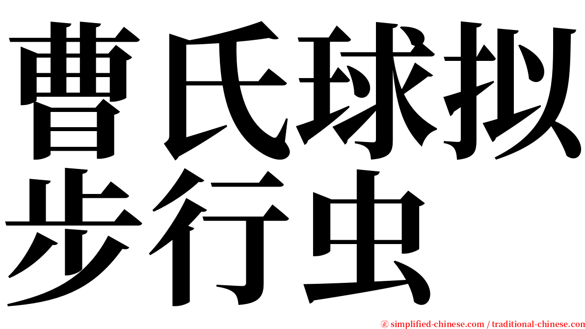 曹氏球拟步行虫 serif font