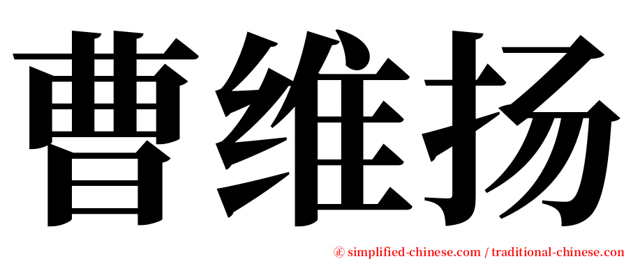 曹维扬 serif font