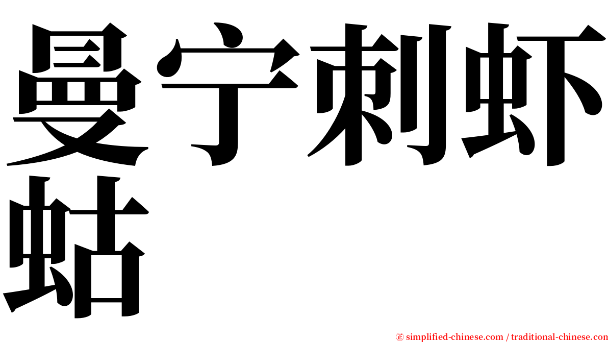 曼宁刺虾蛄 serif font