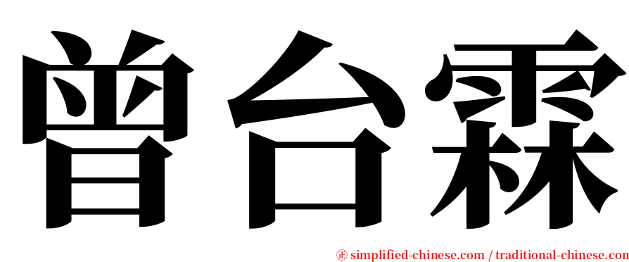 曾台霖 serif font