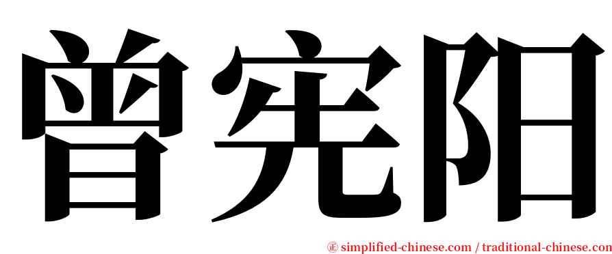 曾宪阳 serif font