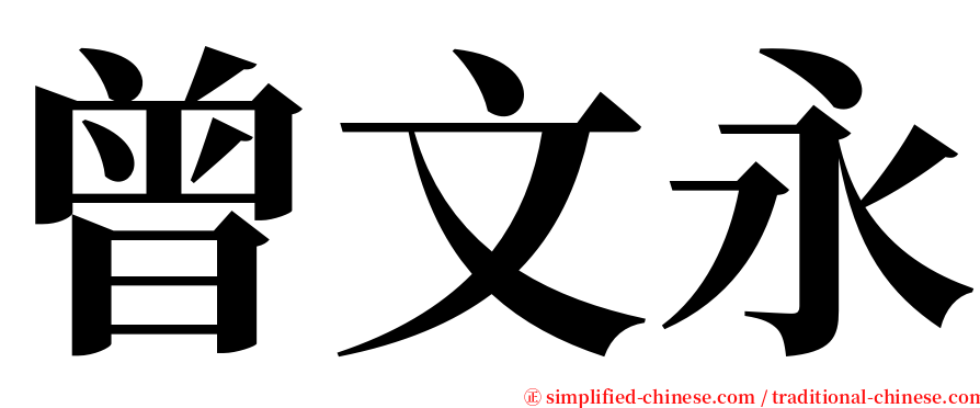 曾文永 serif font