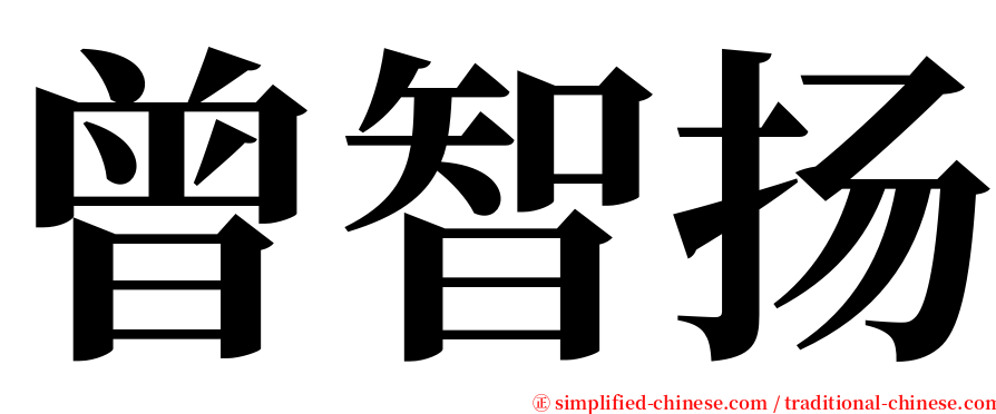 曾智扬 serif font