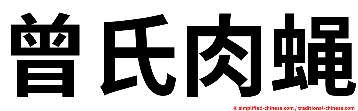 曾氏肉蝇