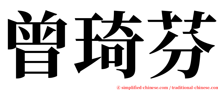 曾琦芬 serif font