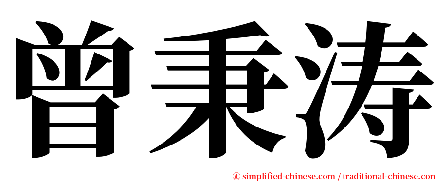 曾秉涛 serif font