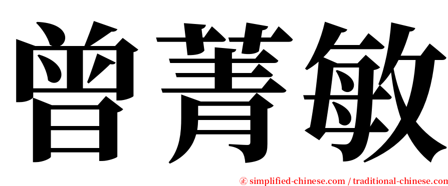 曾菁敏 serif font