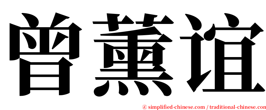 曾薰谊 serif font