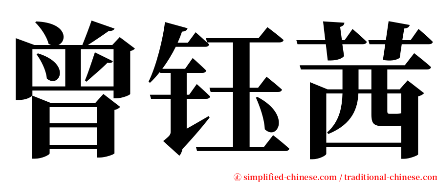 曾钰茜 serif font