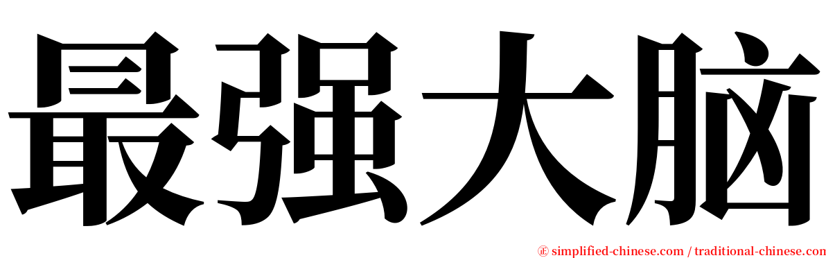 最强大脑 serif font