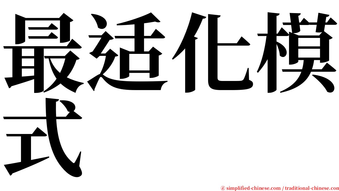 最适化模式 serif font